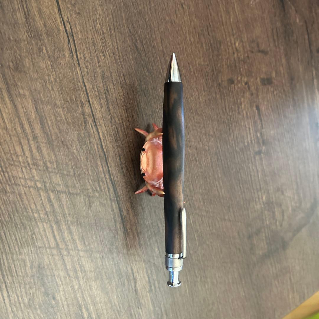 工房楔　黒柿孔雀木　0.5mm シャーペン (※ペン立てのカニは付いてきません)