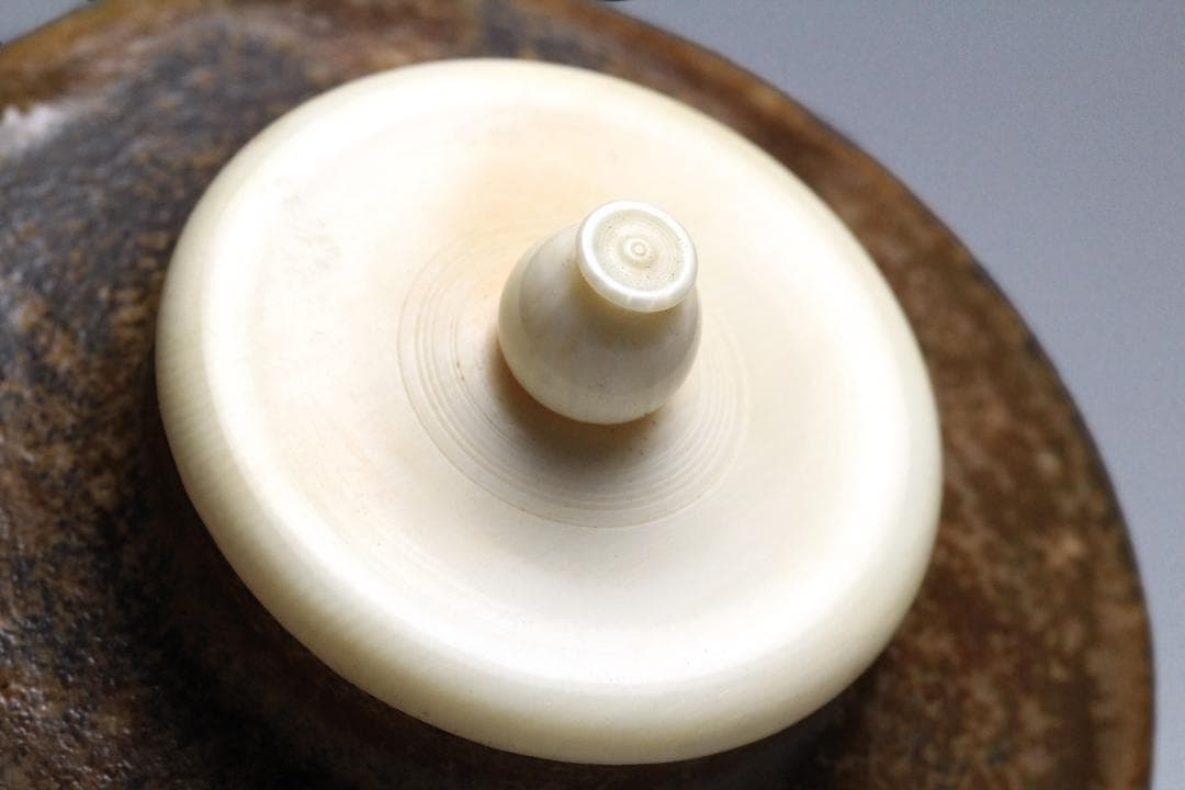 曹東憲　茶入　共箱　茶入れ　古美術品　骨董品　【正一古美術】