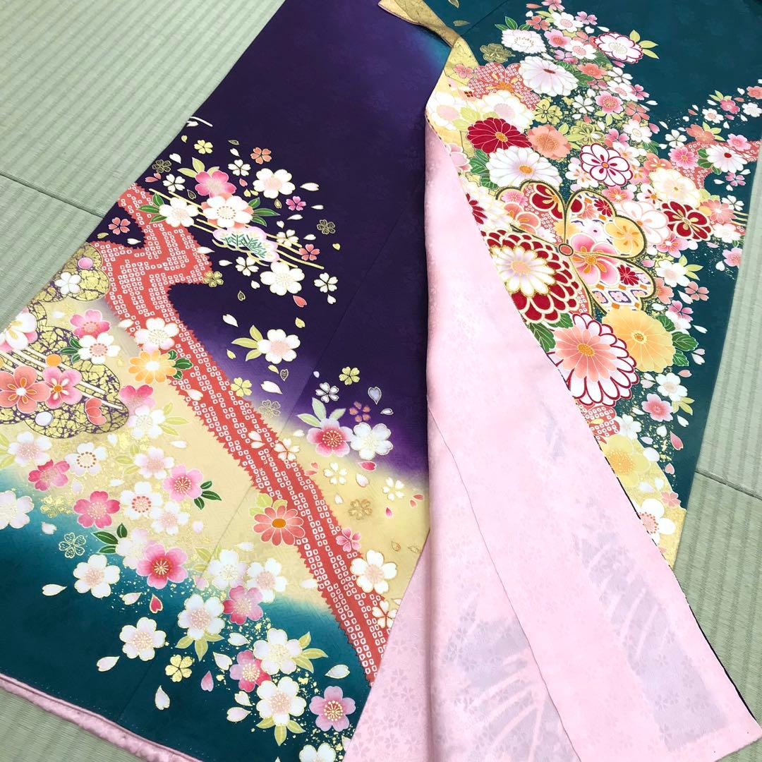☆少々難あり☆正絹 振袖 仕立て上がり リメイク - メルカリ