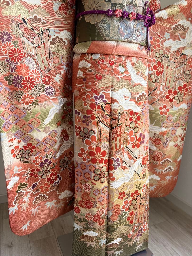 《特別大特価❣️③》振袖フルセット　正絹　成人式