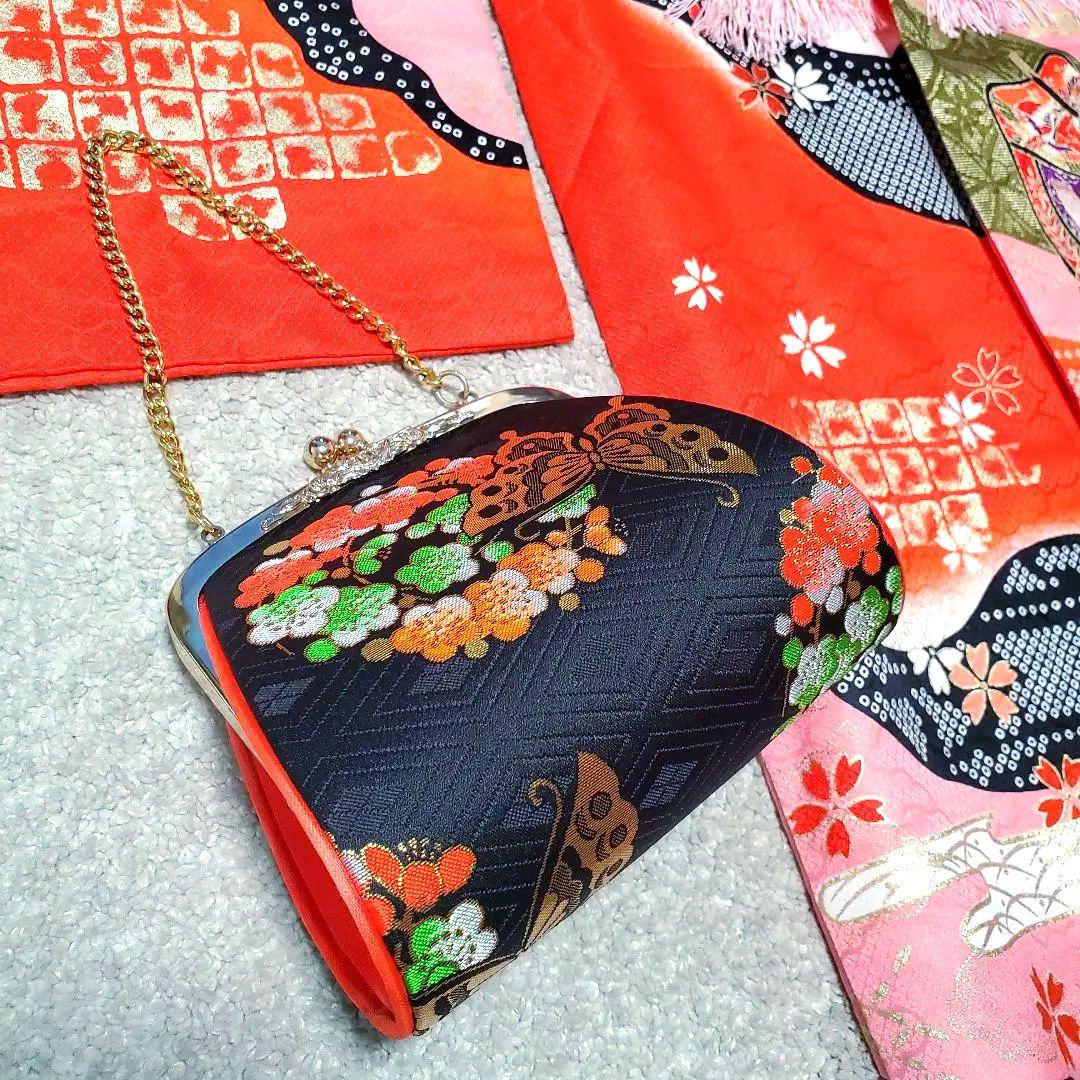 七五三 7歳 四つ身 正絹 子供 着物 作り帯 女の子長襦袢 フルセット