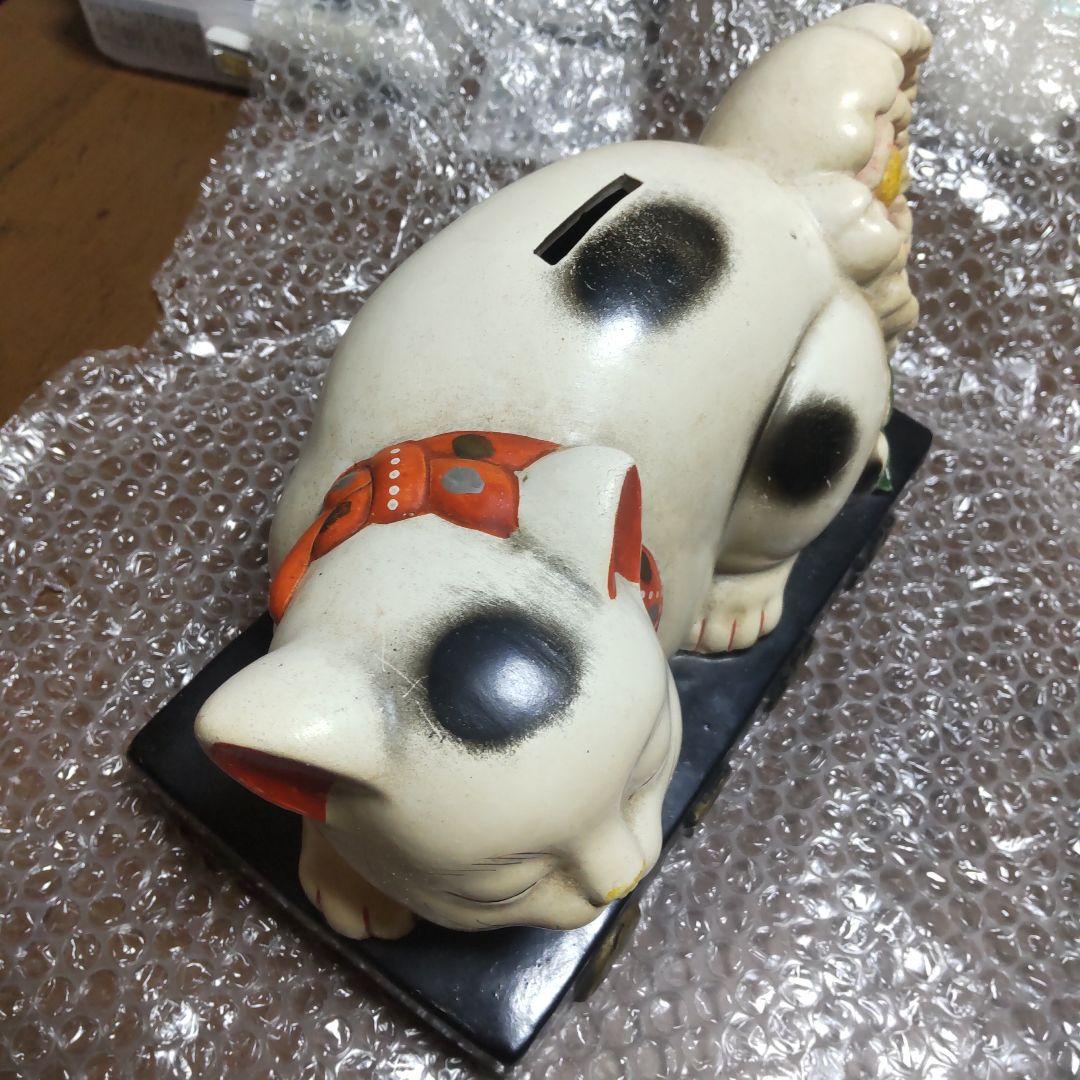 最終値下 眠り猫 左甚五郎 日光山 貯金箱 東照宮 手書き 25.5センチ