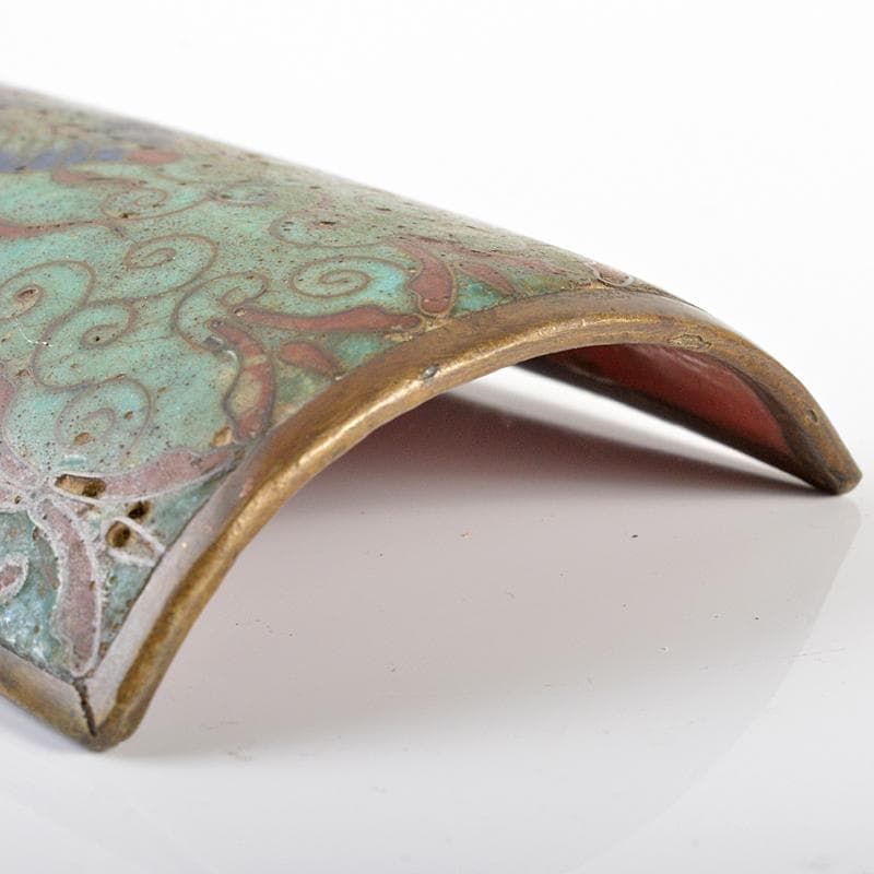 中国　古七宝琺瑯彩　茶合　碗鎮　U　R6182