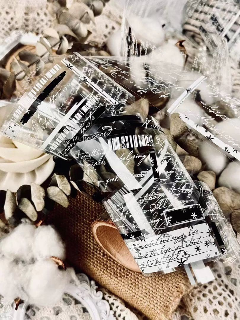 霖蓝汐原创手账《浪漫语录》海外マスキングテープ　マステ 【2646】