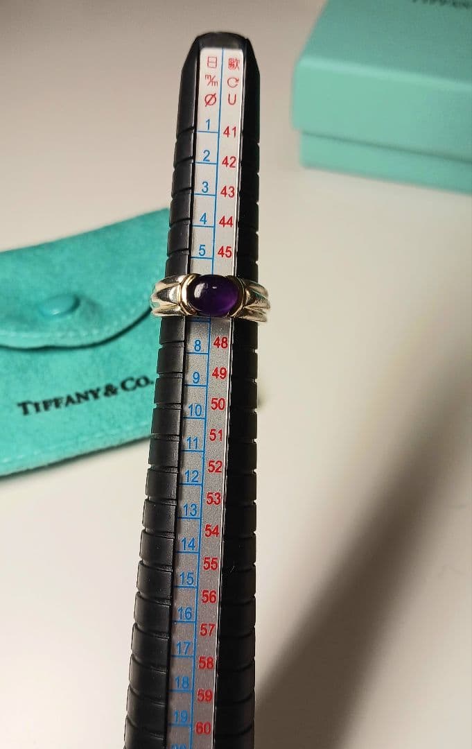 【お年玉お値下げ中】オールドティファニー　アメジストリング　 7号