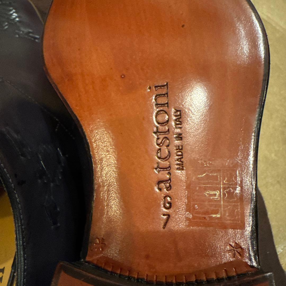 a.testoni⭐️美品・未使用⭐️ネイビー レザー ドレスシューズ