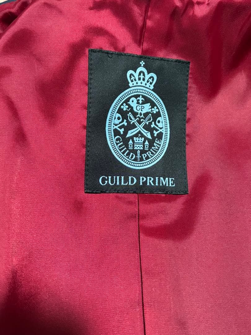 GUILD PRIME 羊革 シングルライダースジャケット レザー ブルー 青