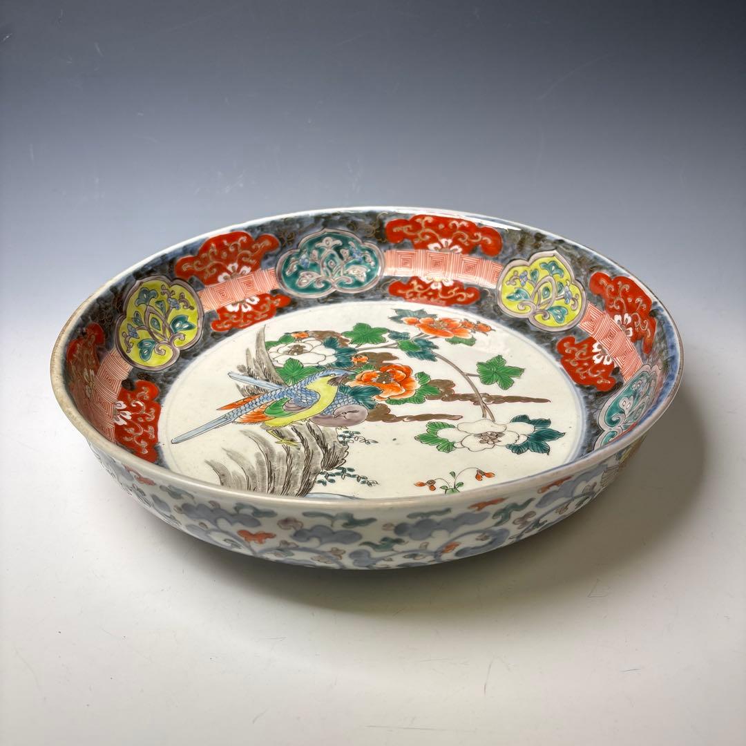 古伊万里 色絵 花鳥文 鉢 明治時代