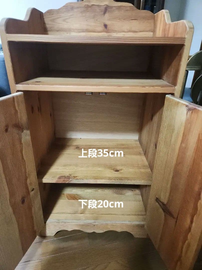 カントリー家具 パイン材 収納ラックパイン材使用手作り