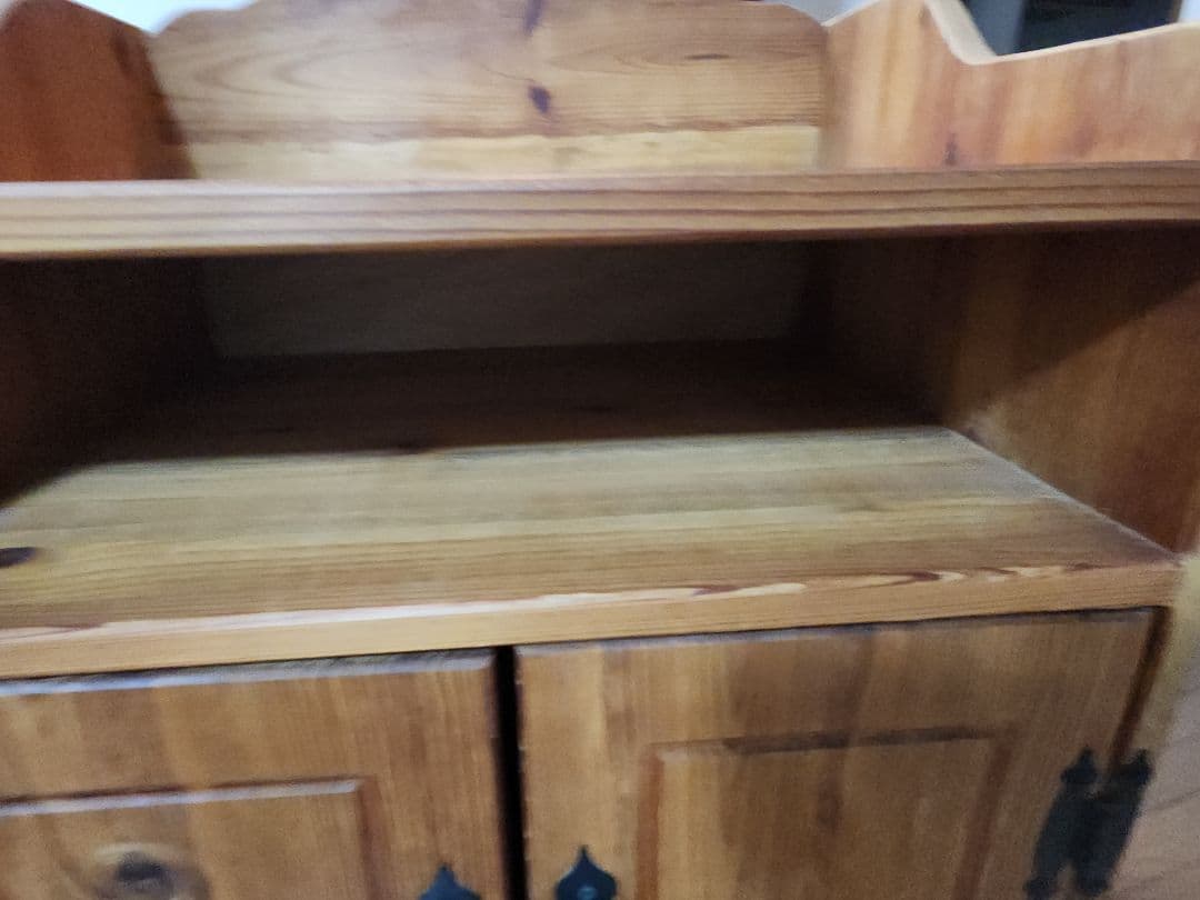 カントリー家具 パイン材 収納ラックパイン材使用手作り