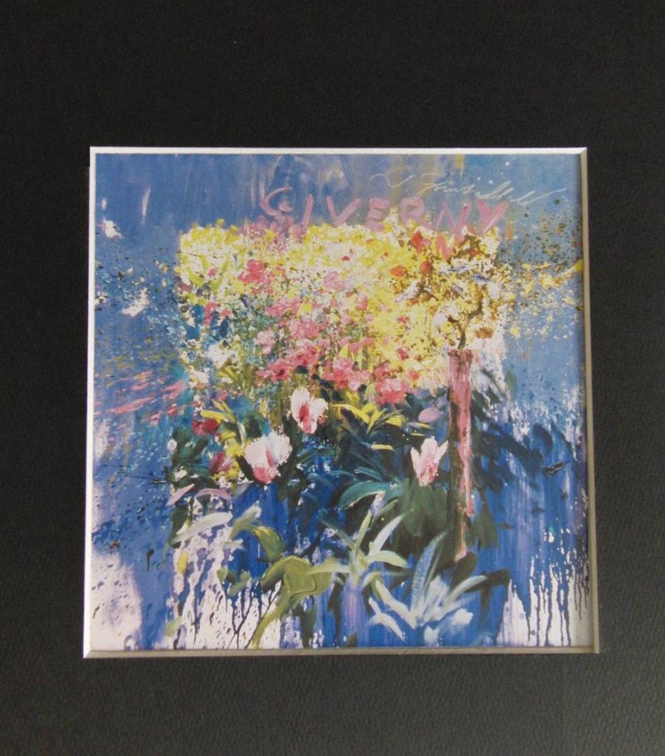 J.トレンツ・リャド、【ジヴェルニーの花II】、希少な額装用画集より