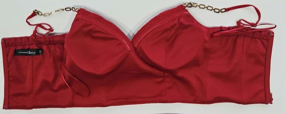 ROBE de FLEURS Glossy/バストビジューセットアップミニドレス