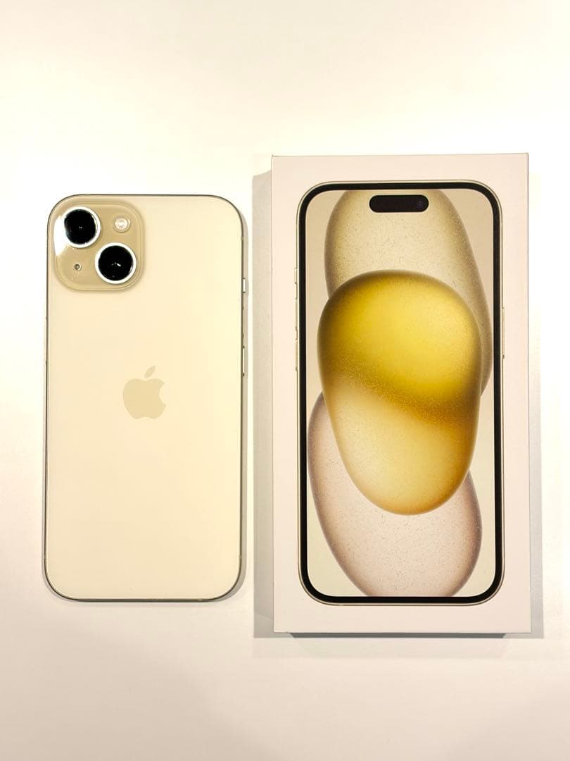 美品) iPhone 15 128GB イエロー SIMフリー (訳あり) - メルカリ
