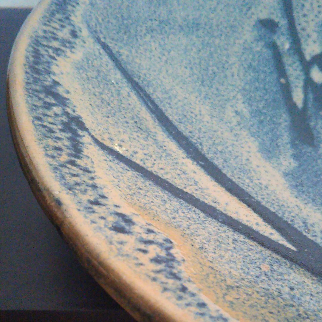 益子焼希少【 秋山一夫】作 大皿35.0cm