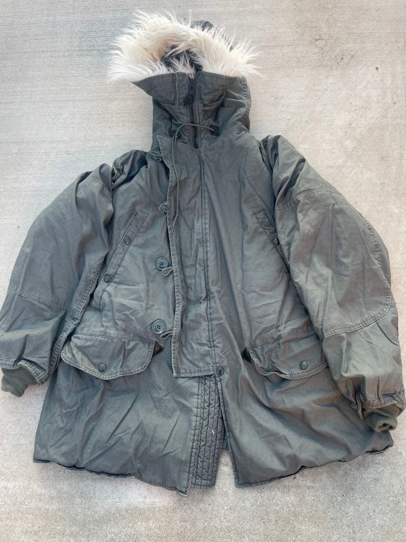 米軍放出品 実物 美品 フライトジャケット Lサイズ N-3B 防寒着