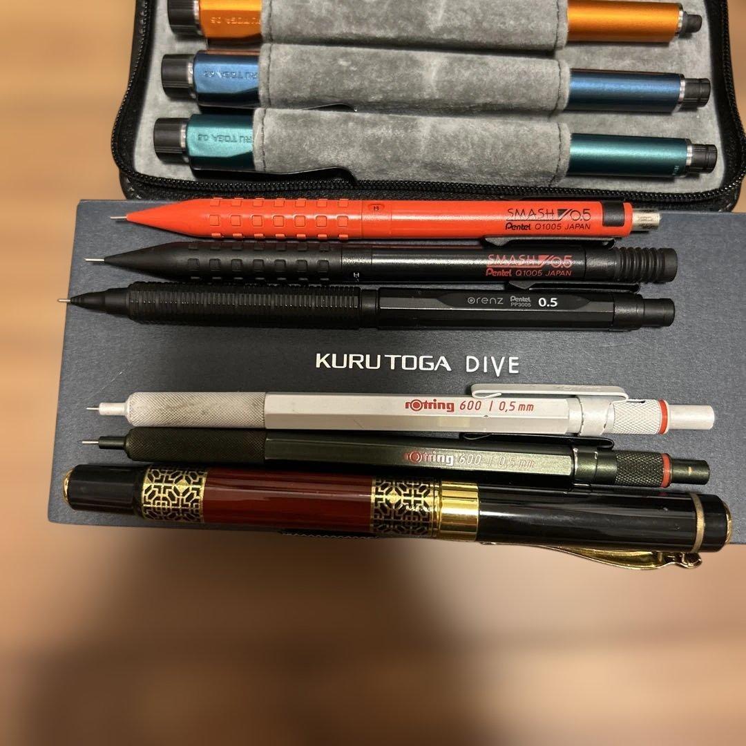 クルトガダイブ、ロットリング、オレンズネロ、スマッシュ限定色など