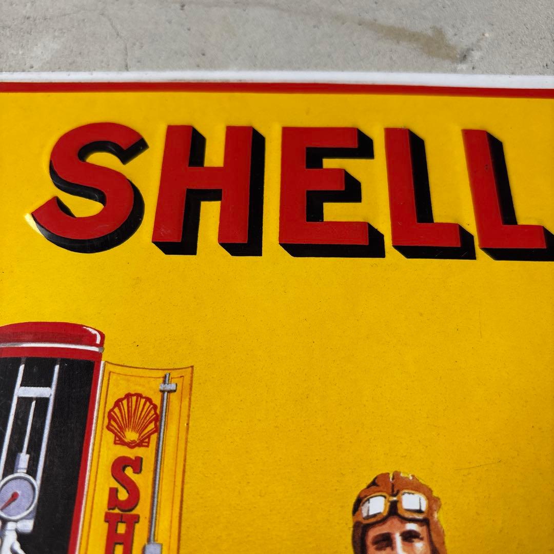 SHELL 1928年ヴィンテージ広告プレート