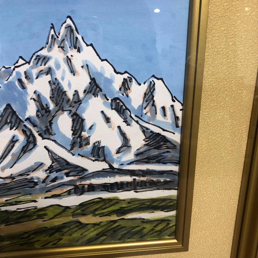 坂本直行　冬山の風景　水彩画　さんたろうさん専用出品