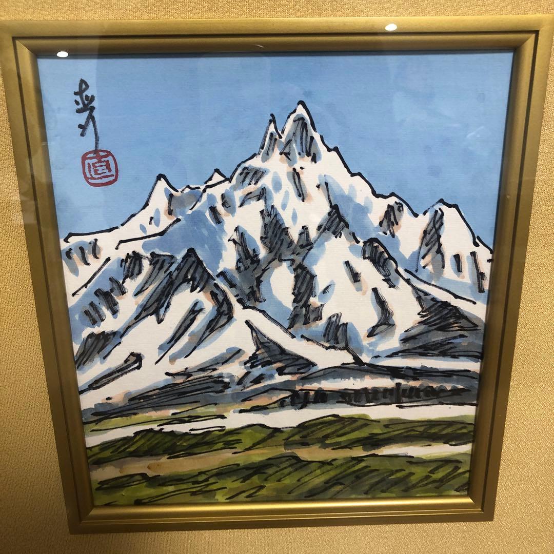 坂本直行　冬山の風景　水彩画　さんたろうさん専用出品