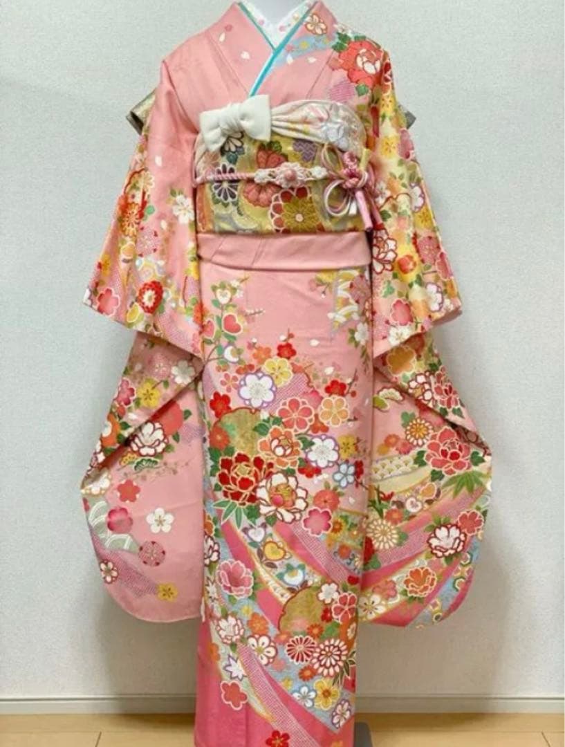 正絹 成人式 振袖 一式セット ピンク系