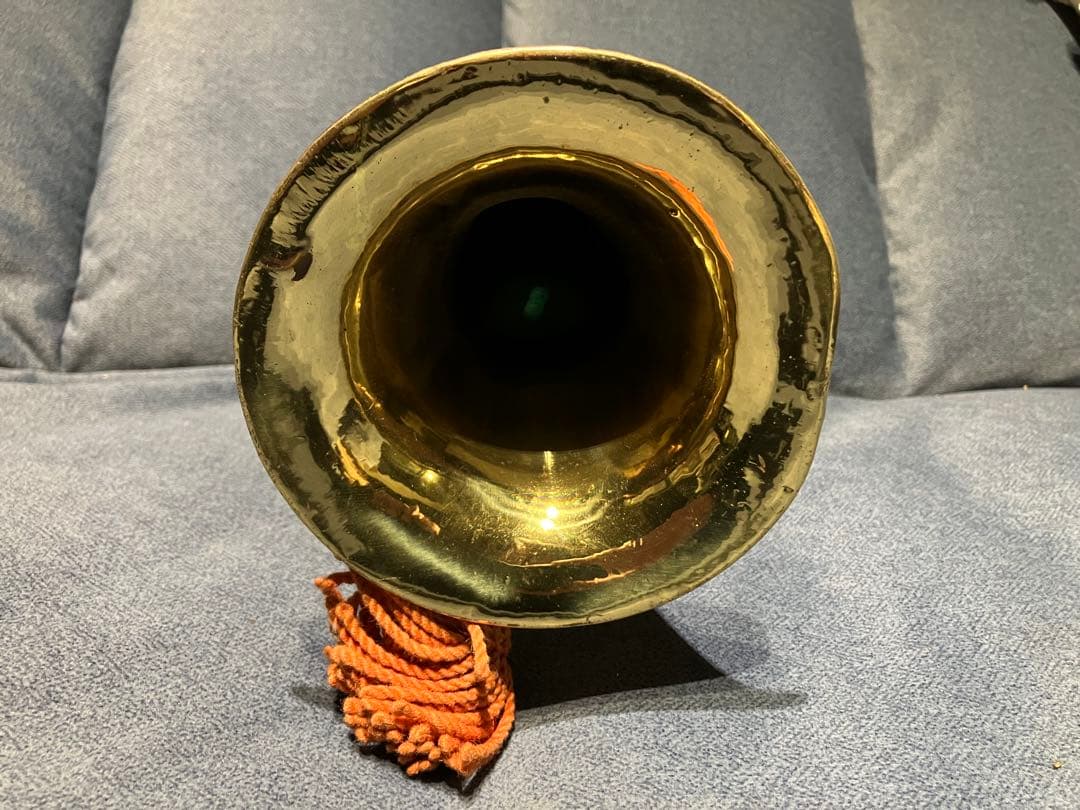 旧日本軍 信号ラッパ（軍用ビューグル）実物｜房紐付き｜音出し確認済み
