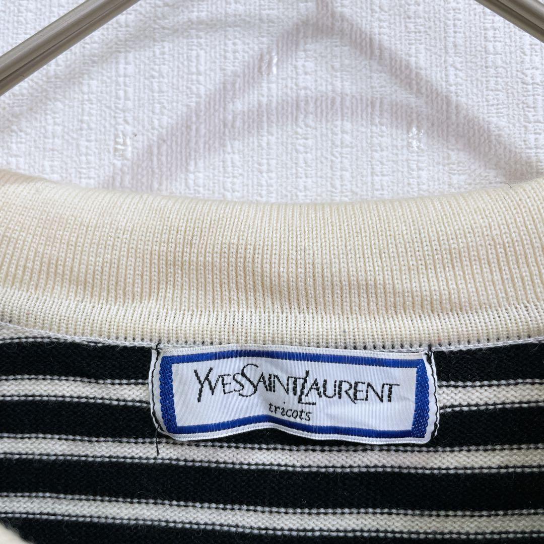 イヴ・サンローラン　ヴィンテージ　ニット　ボーダー ウール100% M 長袖