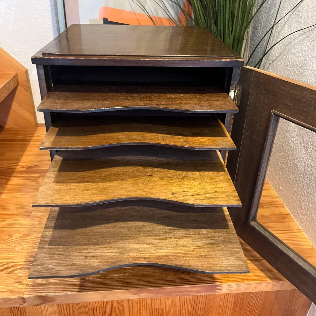 昭和レトロ アンティーク ヴィンテージ 木製レコードケース 書類ケース