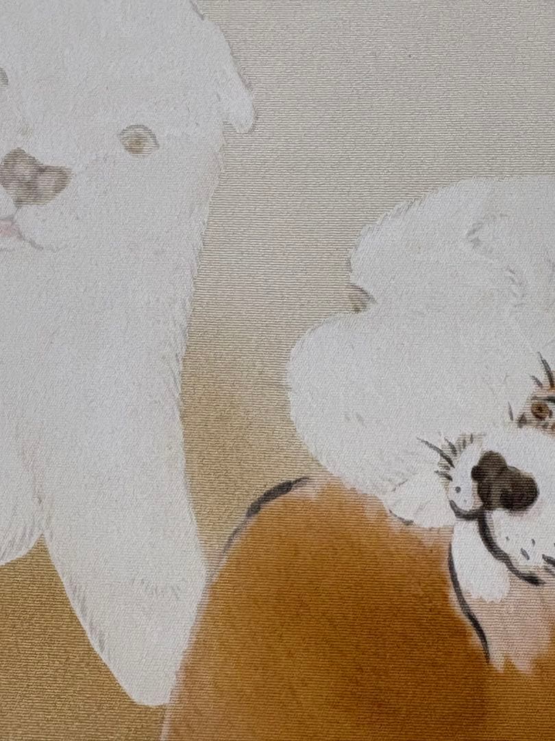 仔犬図 犬 掛け軸 掛軸 茶掛 茶道具 無地箱 合箱ありの通販はau PAY