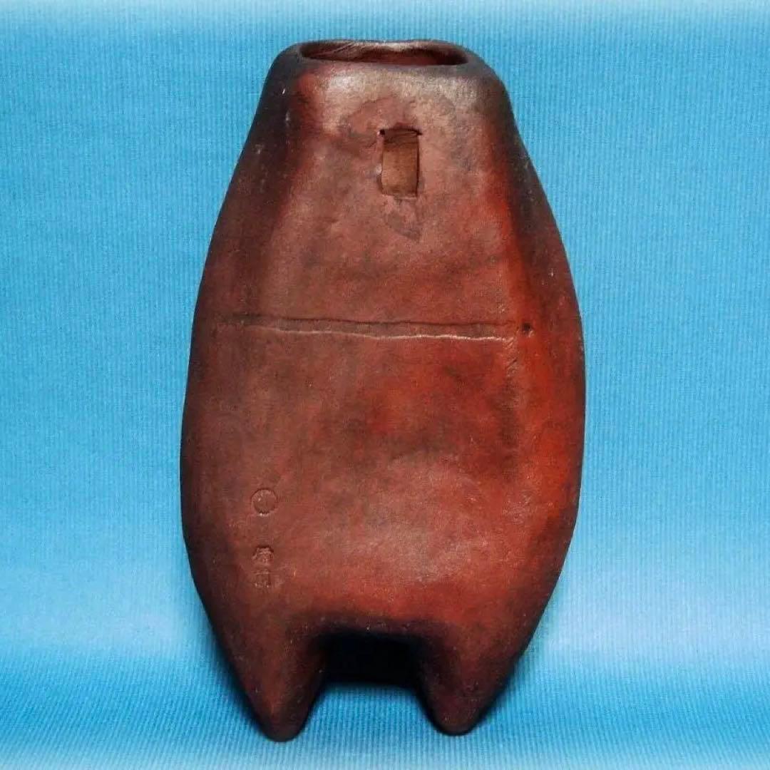 550『備前焼 蝉型 掛花入』 /骨董品 古美術 古玩 アンティーク