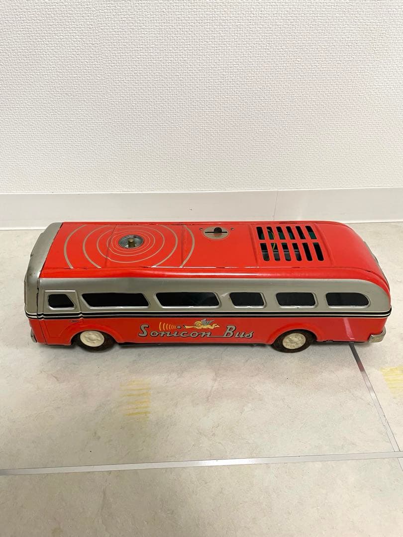 超激レア マスダヤ ブリキ ソニコンバス 赤 ブリキ製 昭和レトロ 増田屋