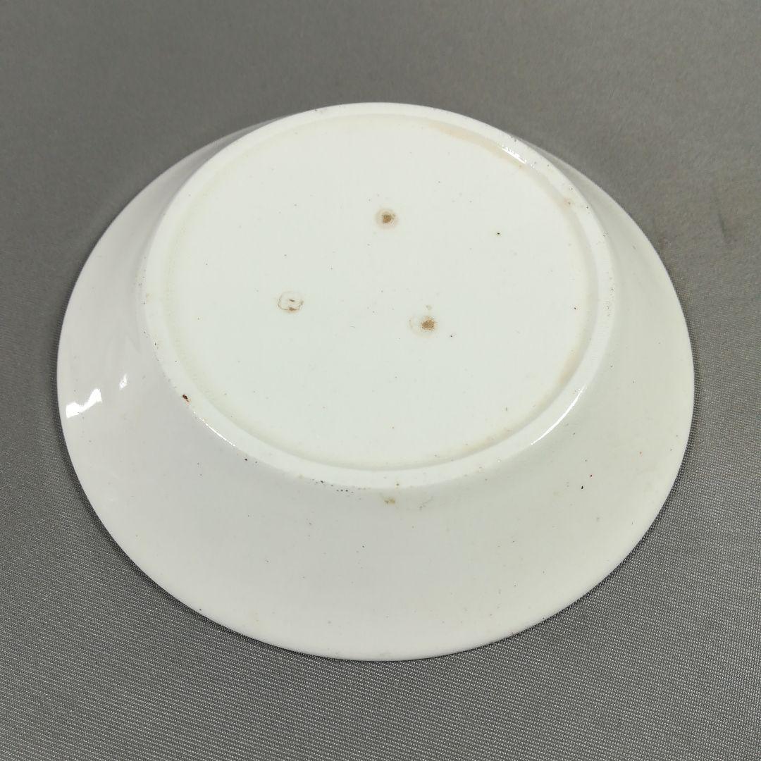 希少 淡路島民平焼 珉平焼 色絵松葉小皿7枚 白交趾