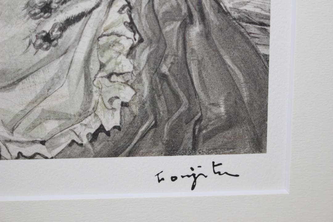 藤田嗣治 エスタンプリトグラフ「森の中の少女」 5/150 - メルカリ