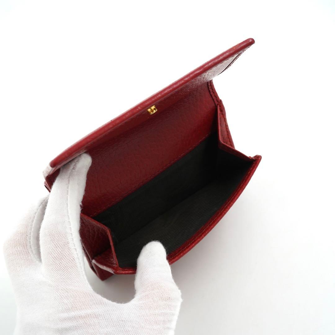 ✨未使用に近い✨ GUCCI ミニ財布 マーモント 三つ折り エンボスロゴ GG ✨