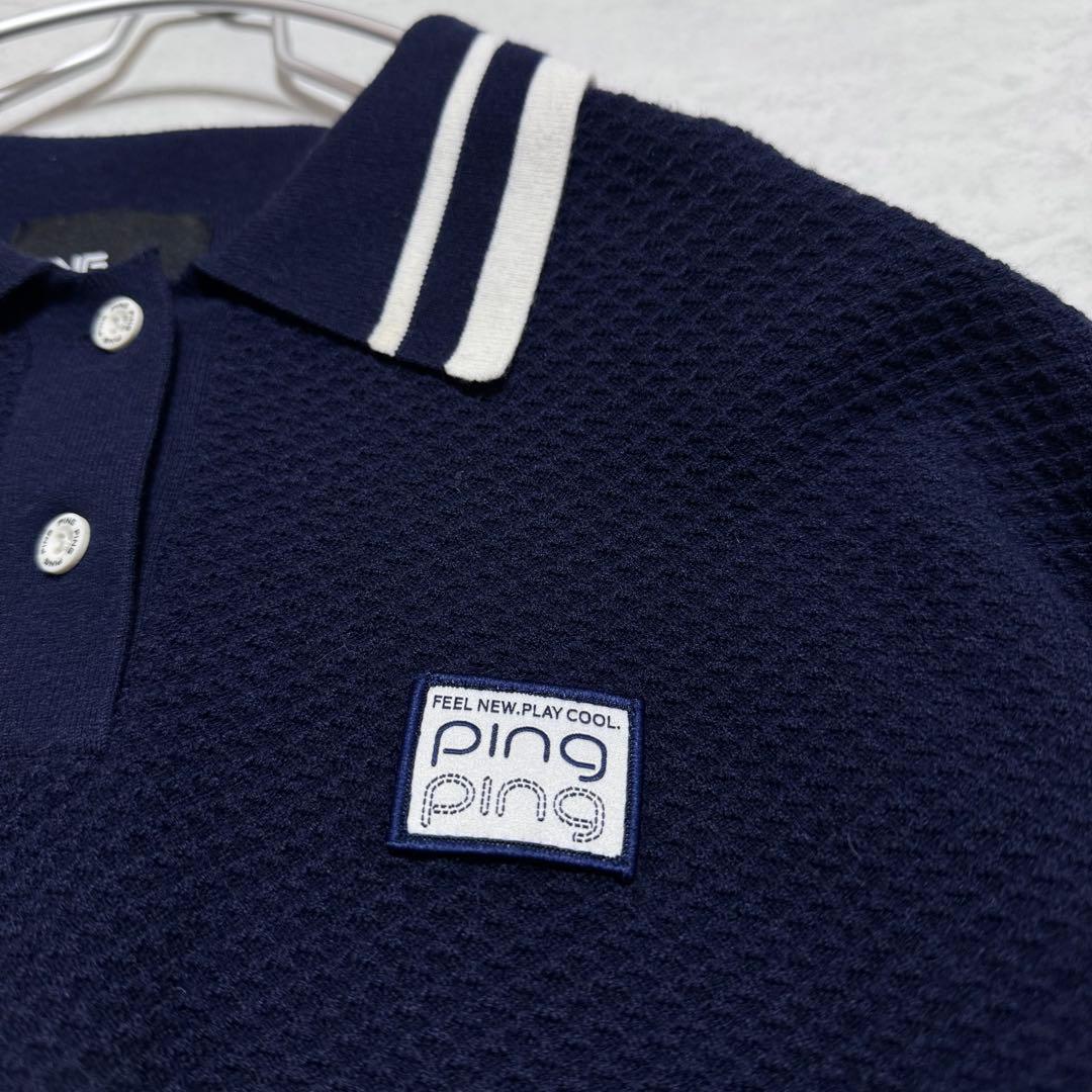 PING ピン ニットセットアップ トップス&プリーツスカート L