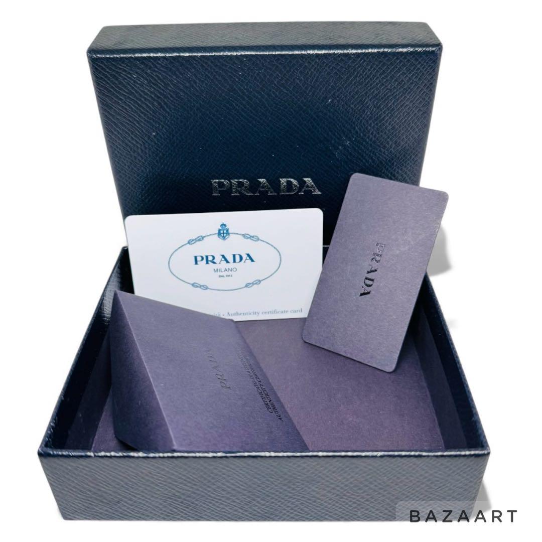 PRADA プラダ 三つ折り財布 レザー ピンク ゴールド