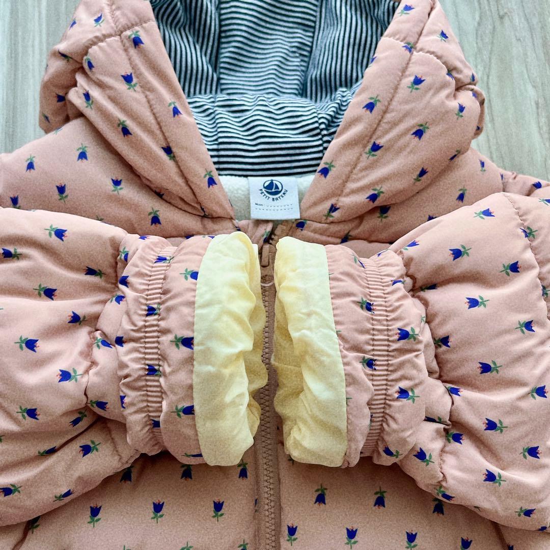 プチバトー PETIT BATEAU 花柄中綿コート 24m 86cm