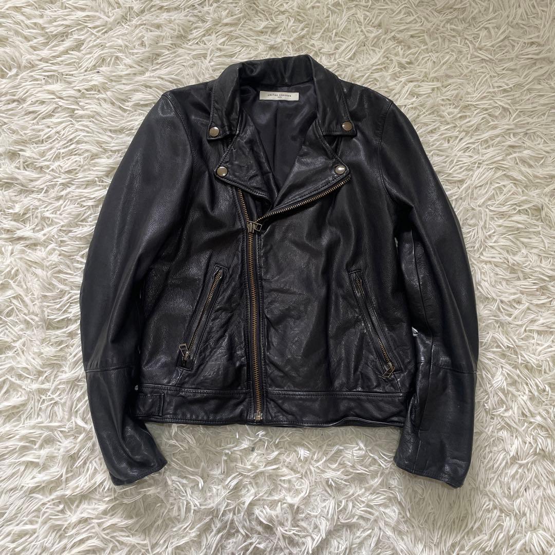 美品【ゴート•レザー（山羊革）】ユナイテッドアローズ／ダブル