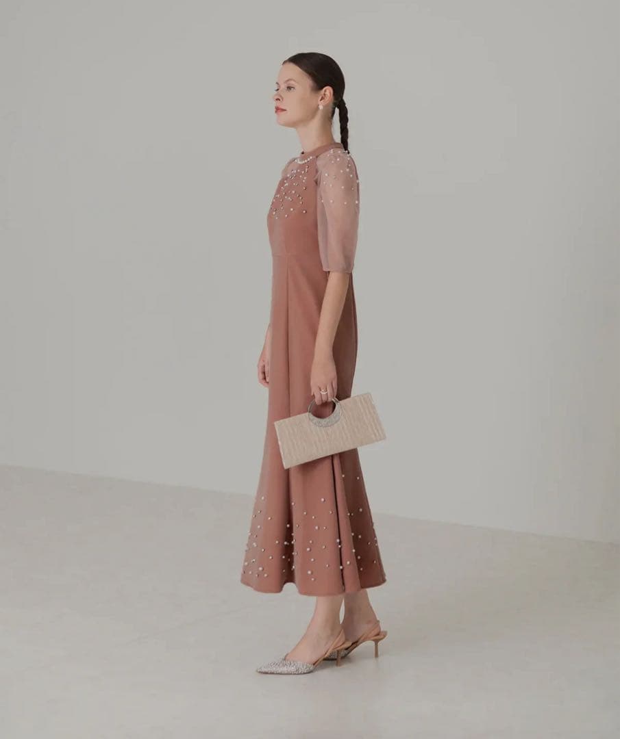 【leja】ピンク ベロア マーメイド オケージョンドレス