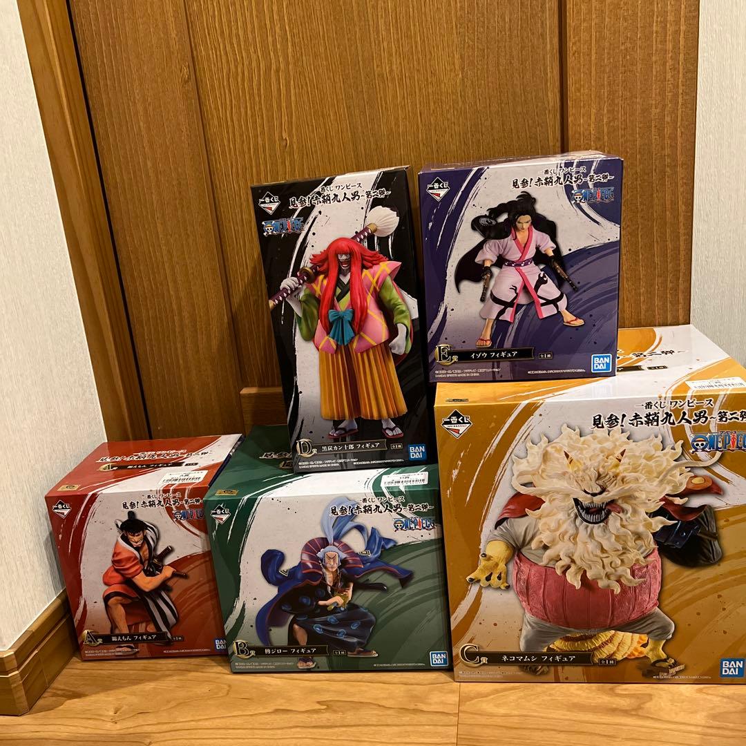 ワンピース一番くじ 見参！赤鞘九人男第二弾フィギュア5体