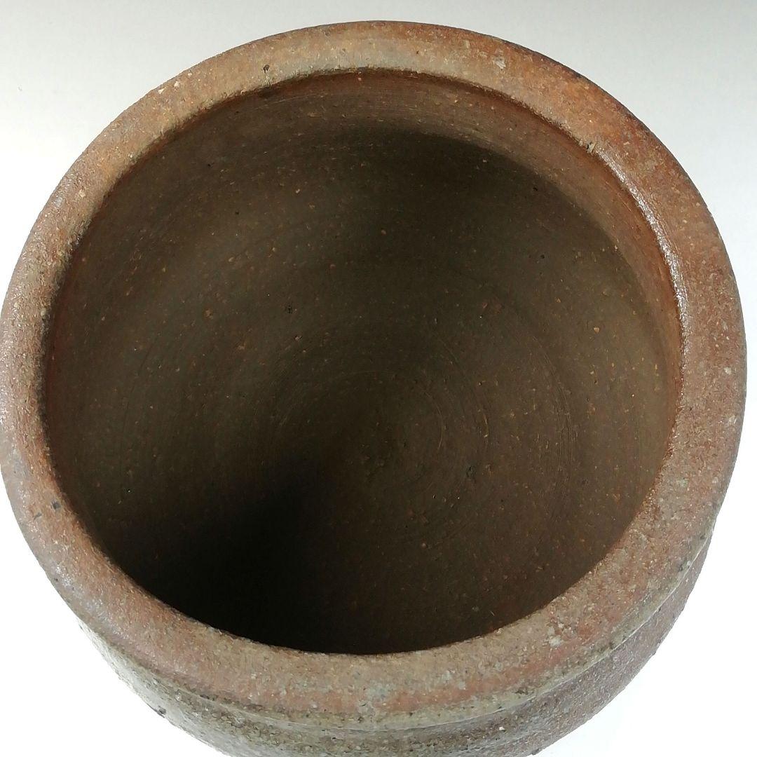 Ｔ６６７　建水　『備前焼』『十四代　木村長十郎(友敬)作』　共箱　茶道具