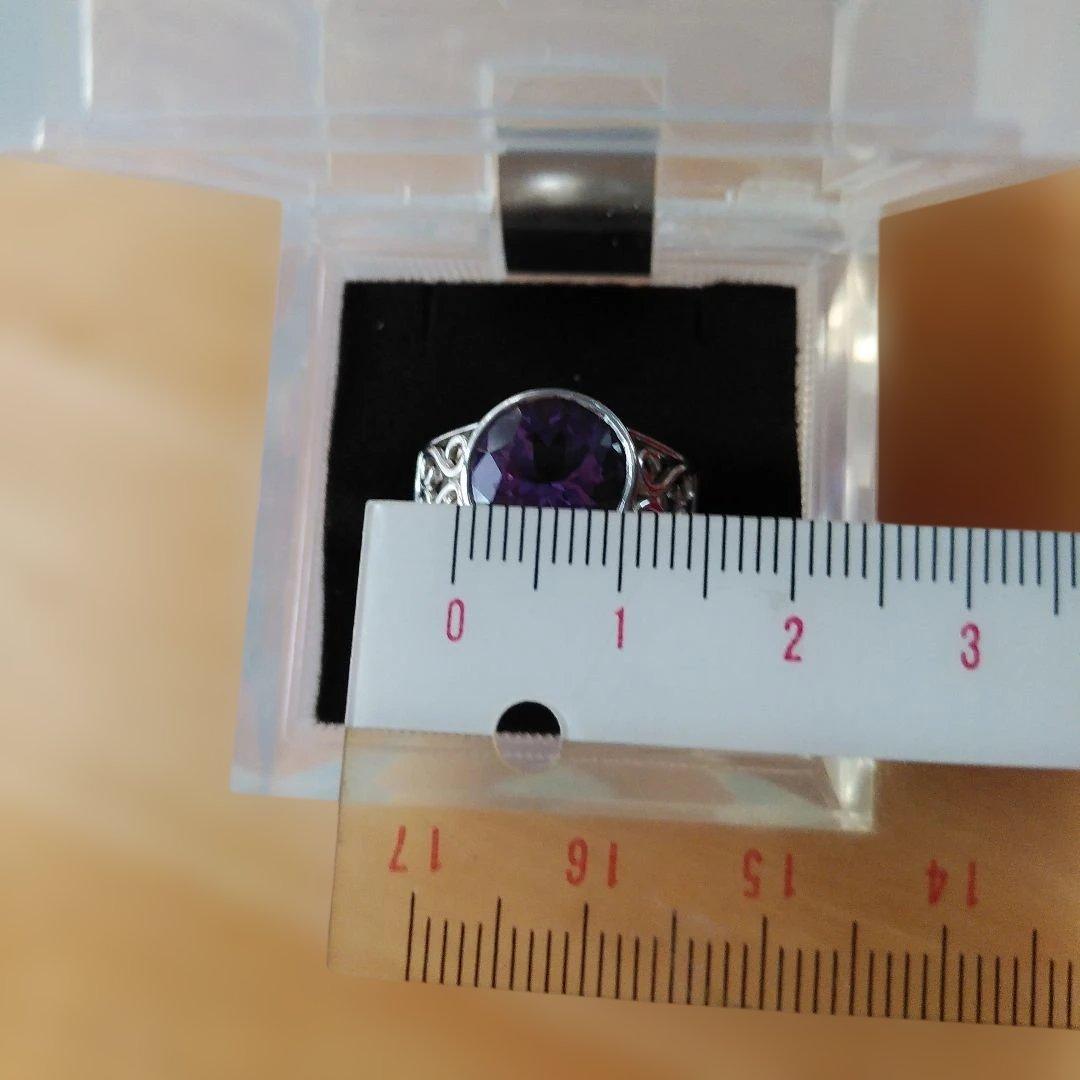 GSTV　パラジウム　シルバー950リング　(アメジスト)