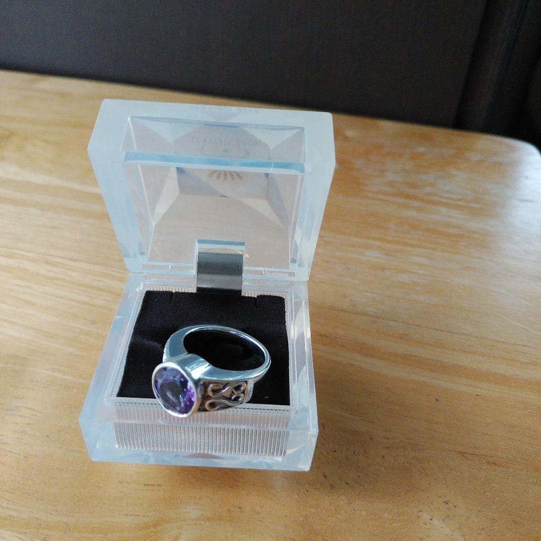 GSTV　パラジウム　シルバー950リング　(アメジスト)
