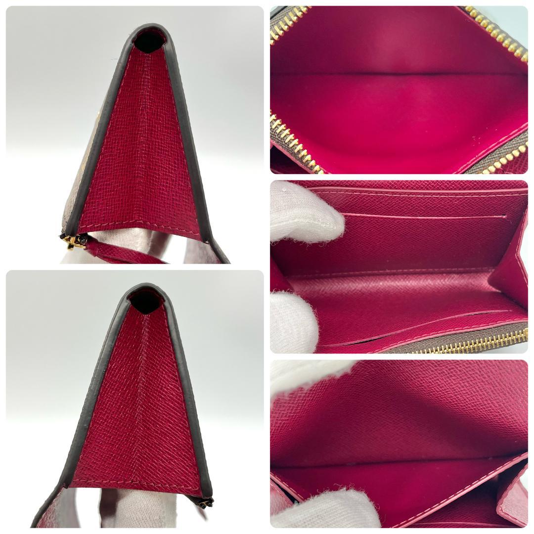 【美品】　現行品　ポルトモネ　ロザリ　モノグラム　フューシャ　箱保存袋