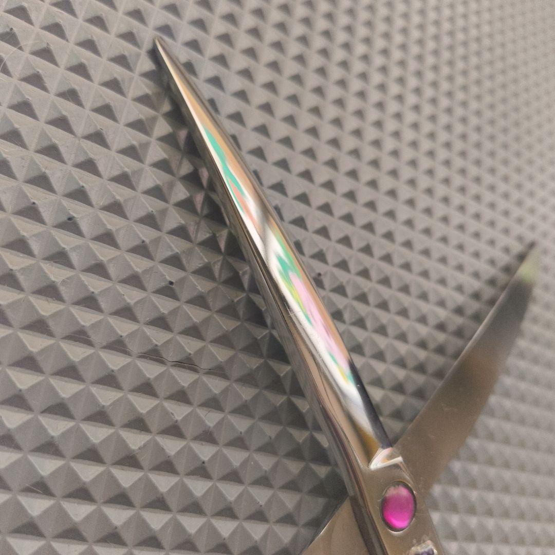 ほぼ美品 pio 犬用トリミングハサミ シルバー ニチドウ 7インチカーブ