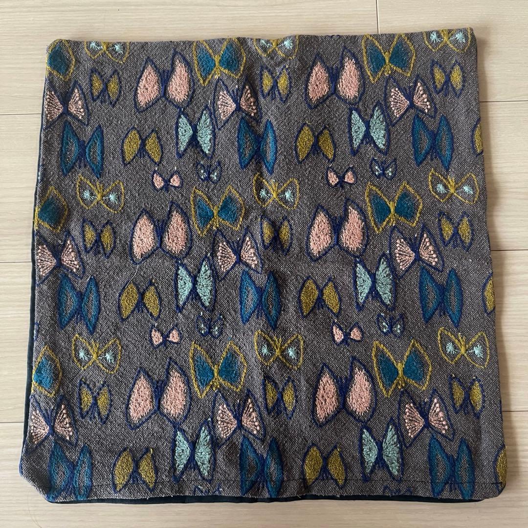 ミナペルホネン　クッションカバー　ハンドメイド　skyflower