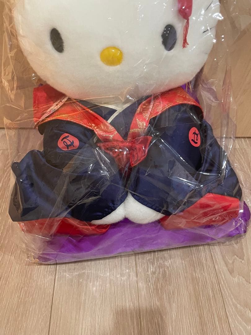 サンリオ　キティ　はろうきてぃ　レトロ　ぬいぐるみ　福まねき　着物　座布団　希少