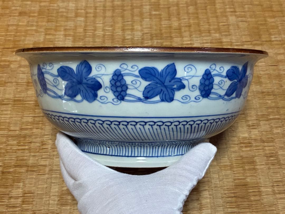 古伊万里 染付 青磁 深鉢 大鉢 在印 江戸期