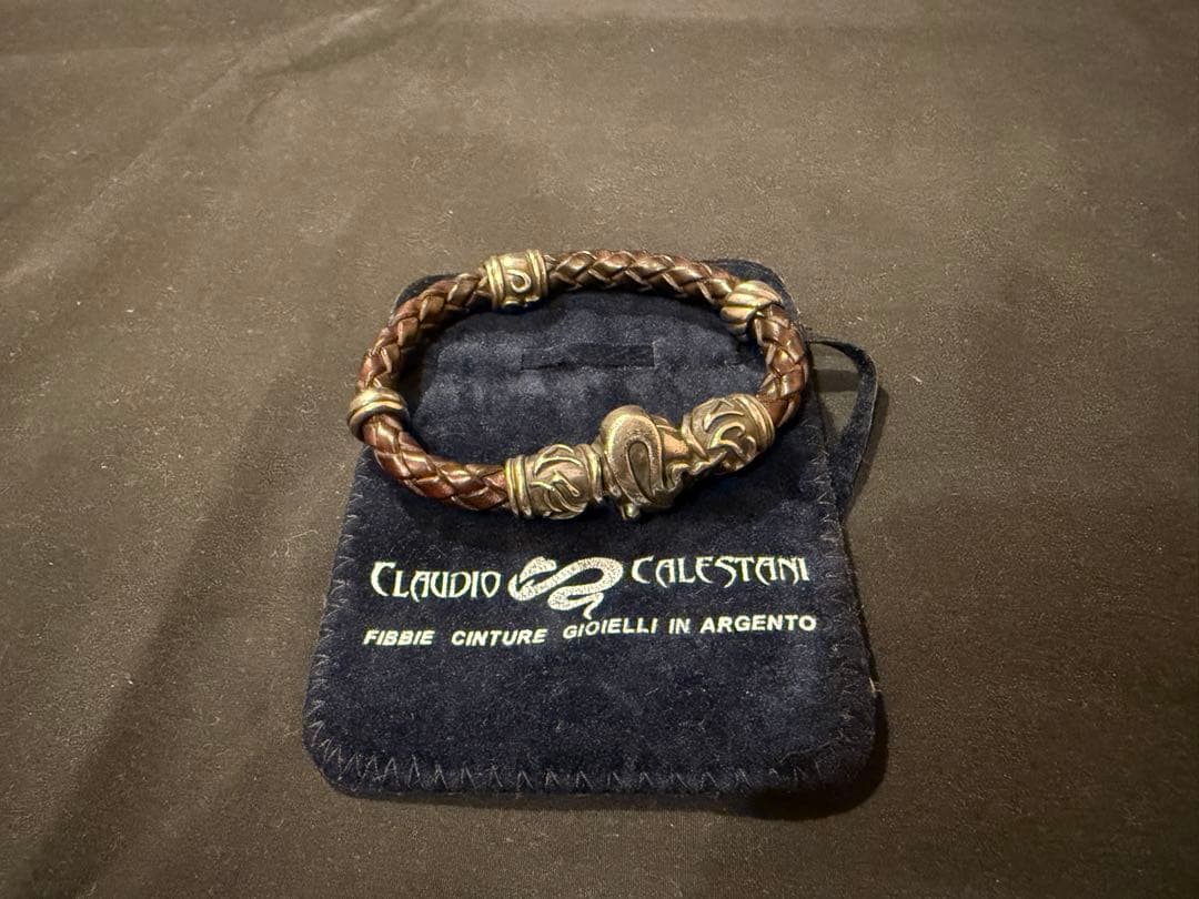 CLAUDIO CALASTANI レザーブレスレット