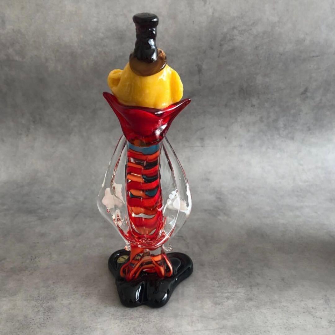 ムラーノガラス ピエロ 人形 ベネチアンガラス MURANO イタリア製