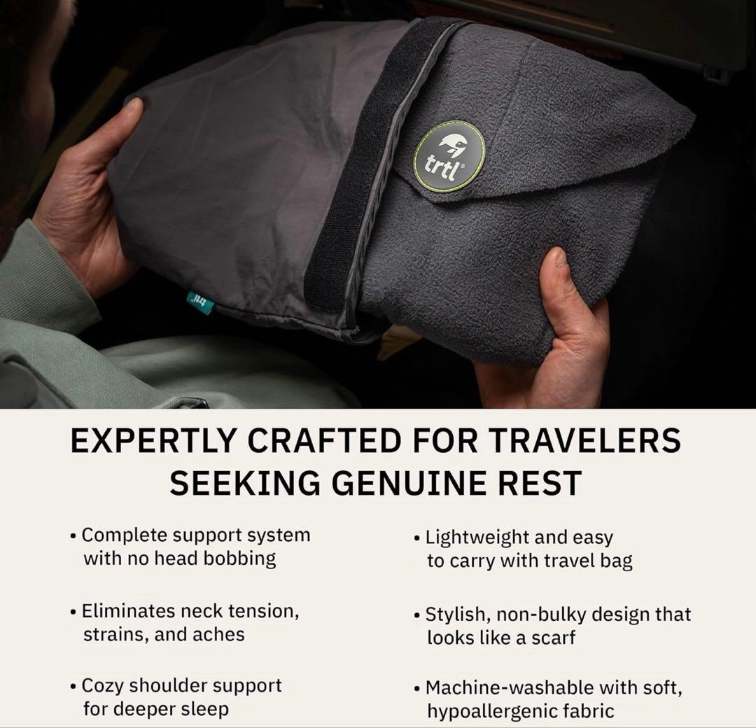 Trtl Pillow ネックピロー 首を痛めない トラベルピロー 旅行枕